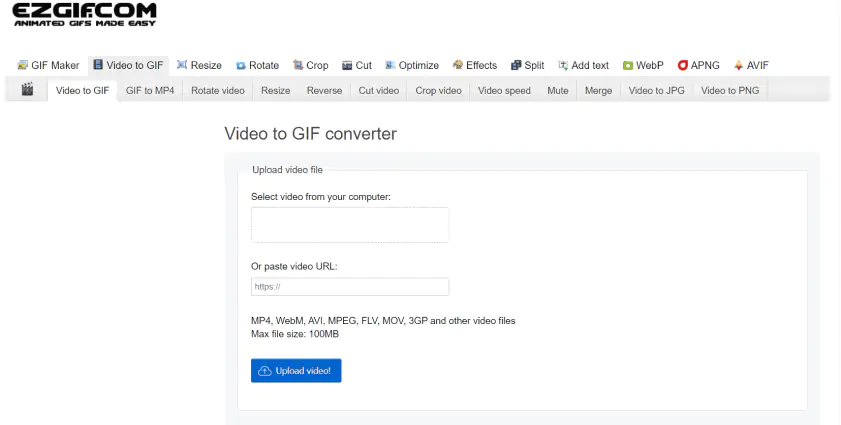 Add gif to video: add music and put gif in mp4 video with online video maker  and converter