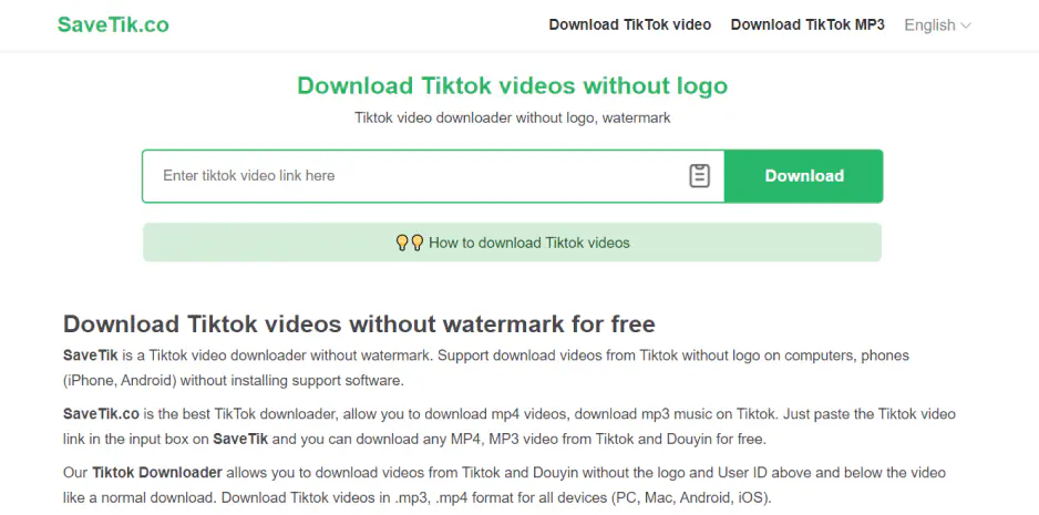 TikTok MP3 Downloader - Download TikTok MP3 Online