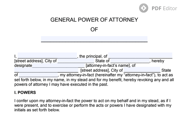 How to fill out a general power of attorney form in Movavi PDF Editor
