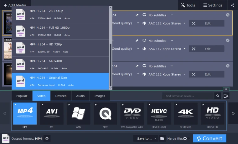 Convert AVCHD to MP4 Online for Free – Movavi Video Converter