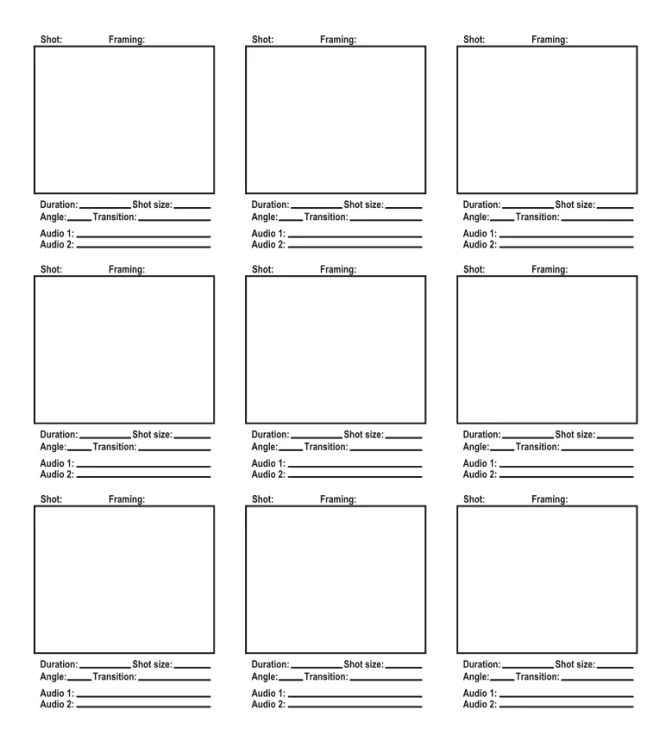 Free Storyboard Template Download Multiple Formats