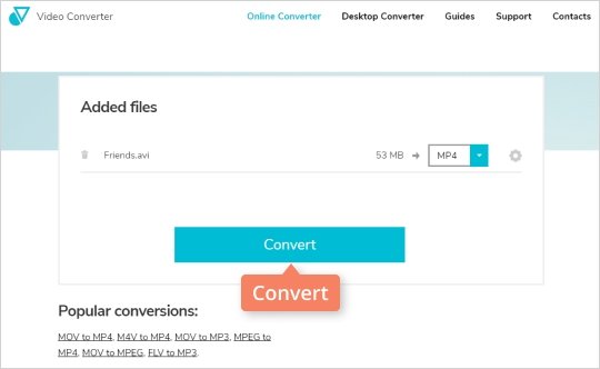 Step 3: Convert video to MP4 online Step 3 - How to convert video to MP4 online