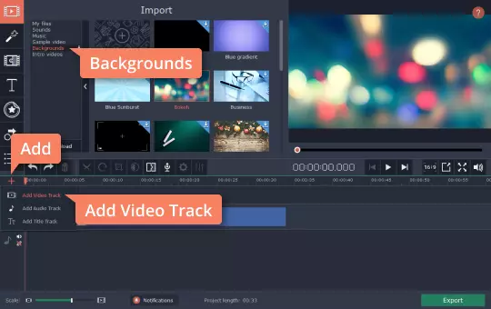 How to change video background? Try using Movavi Video Editor!