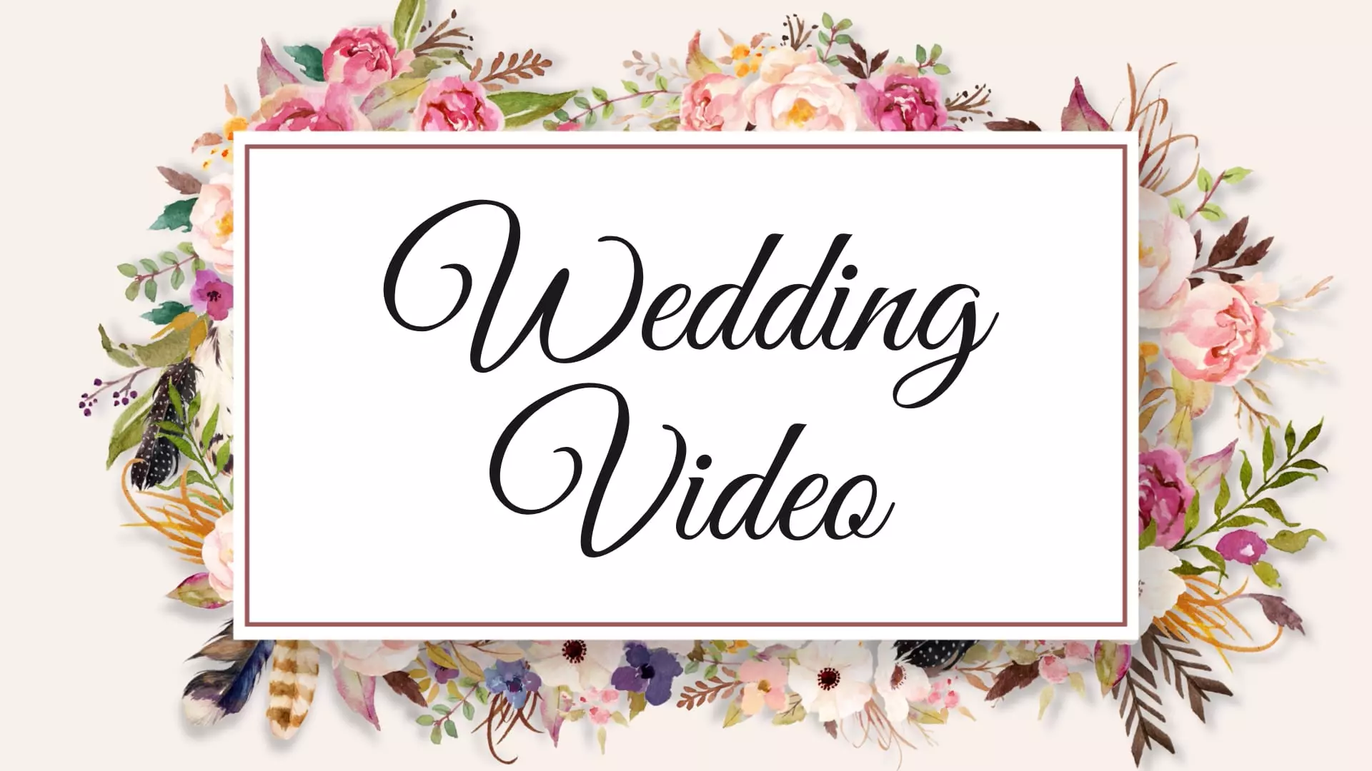 wedding presentation video