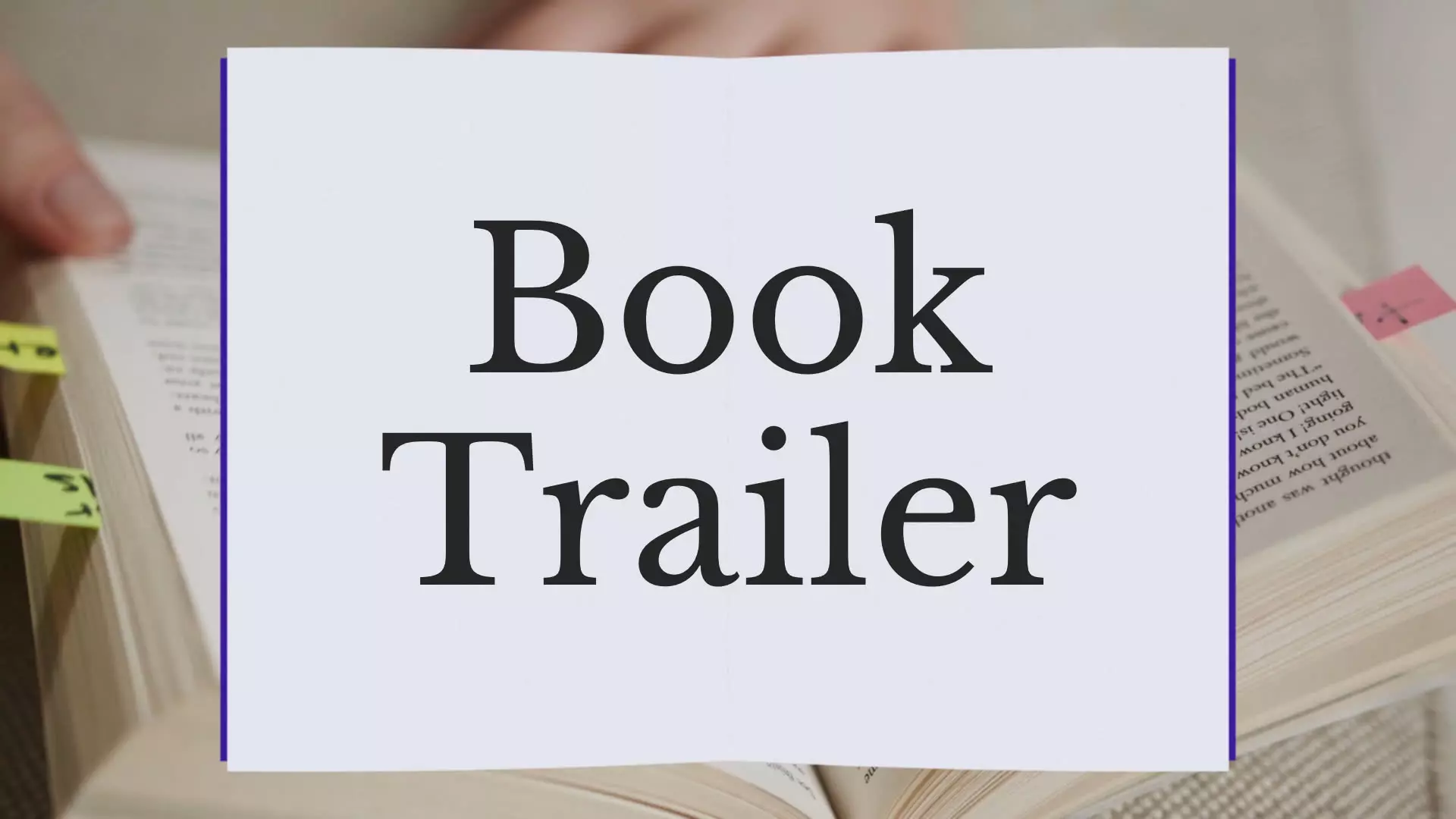 book trailer assignment