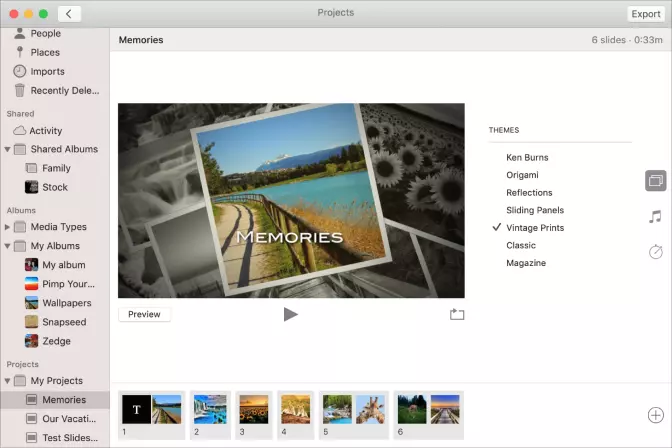 apple photo presentation software
