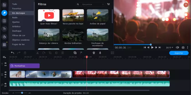 Aplicativo de edição de vídeos  Edição de vídeos em dispositivos
