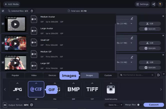 Converter vídeo para GIF - CVGif